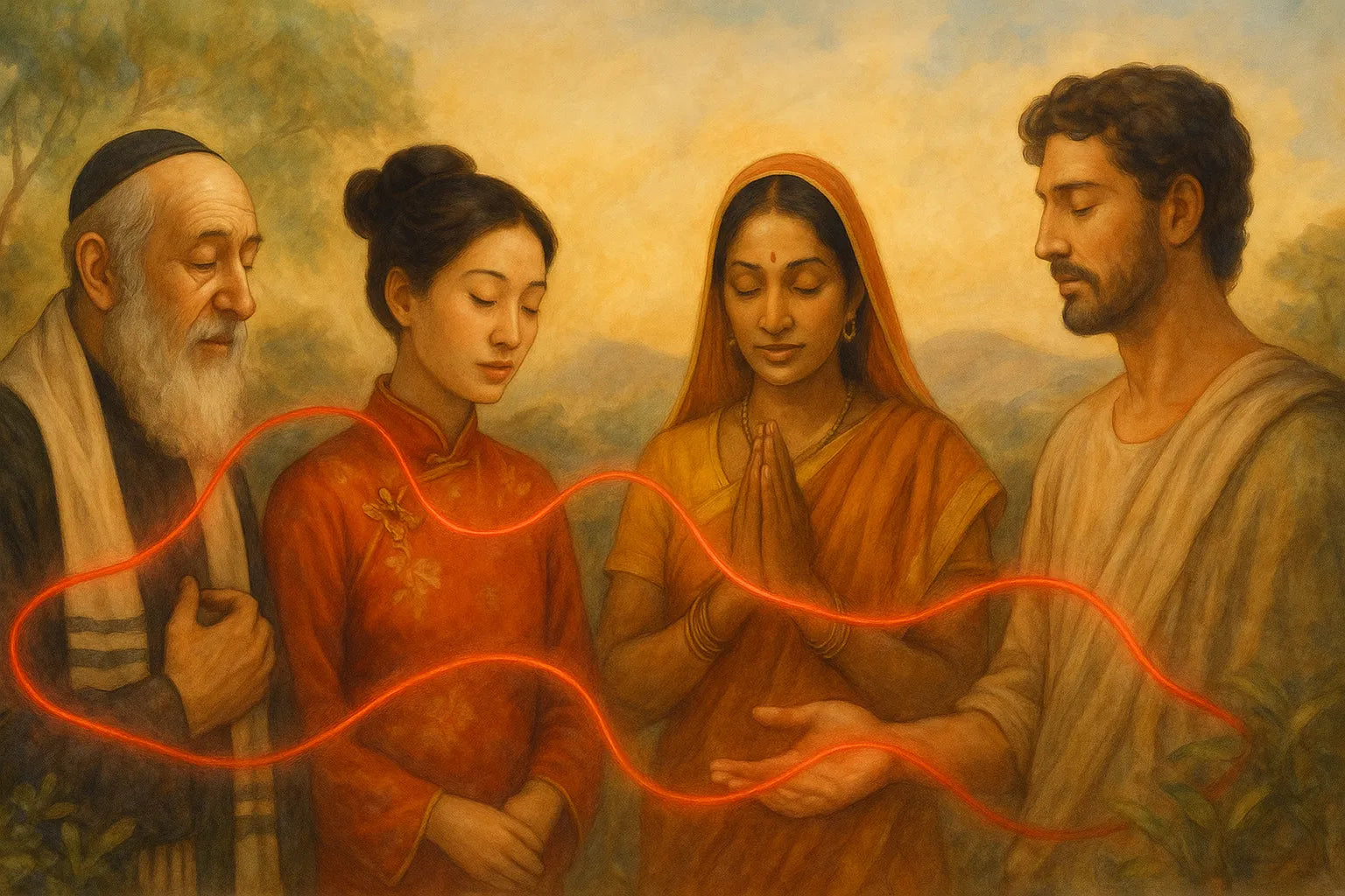 Le Fil Rouge dans les Traditions du Monde : Mythes et Croyances