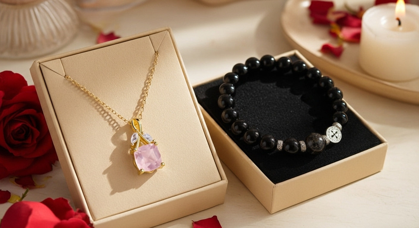 Saint-Valentin : Bijoux en pierres naturelles pour elle et lui