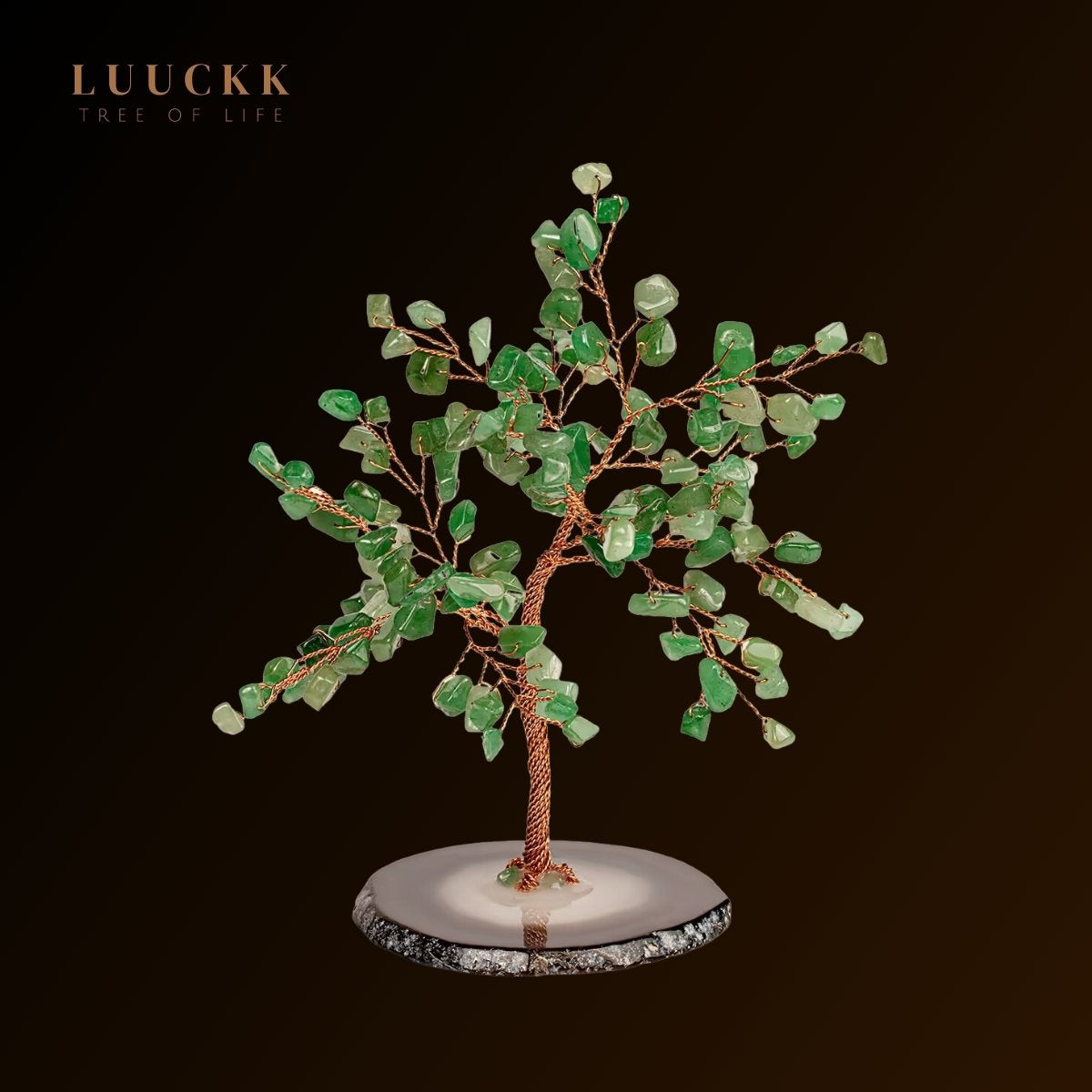 Ascension - Arbre de vie Aventurine Verte et base Agate