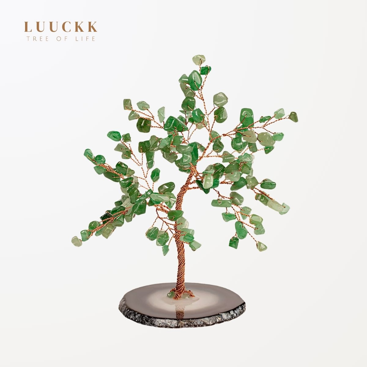Ascension - Arbre de vie Aventurine Verte et base Agate