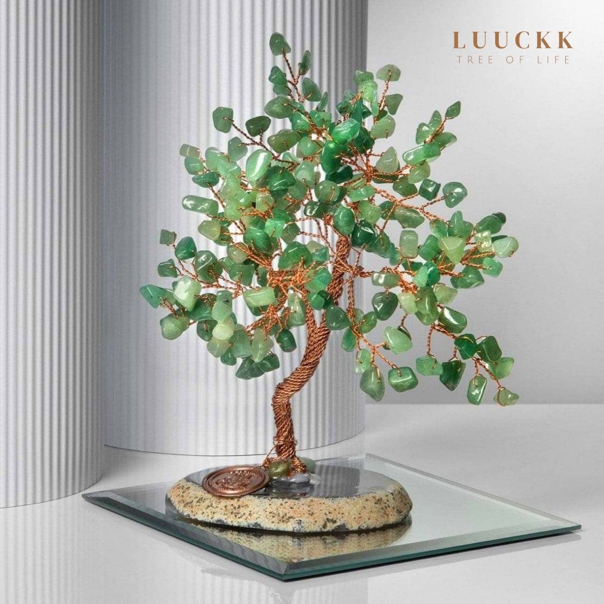 Ascension - Arbre de vie Aventurine Verte et base Agate