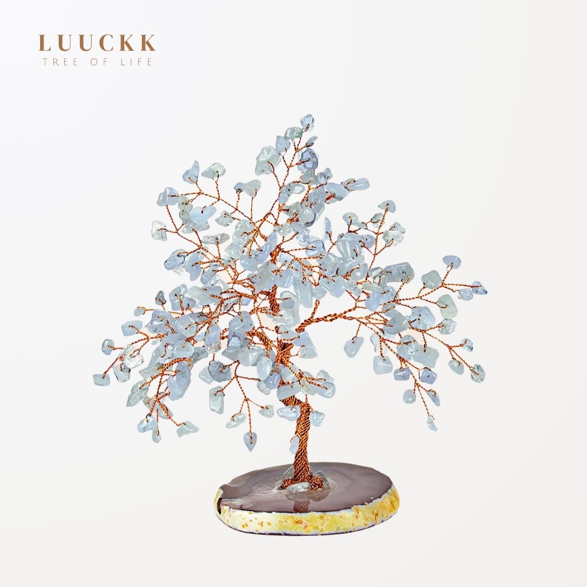Ascension - Arbre de vie Aigue Marine et base Agate