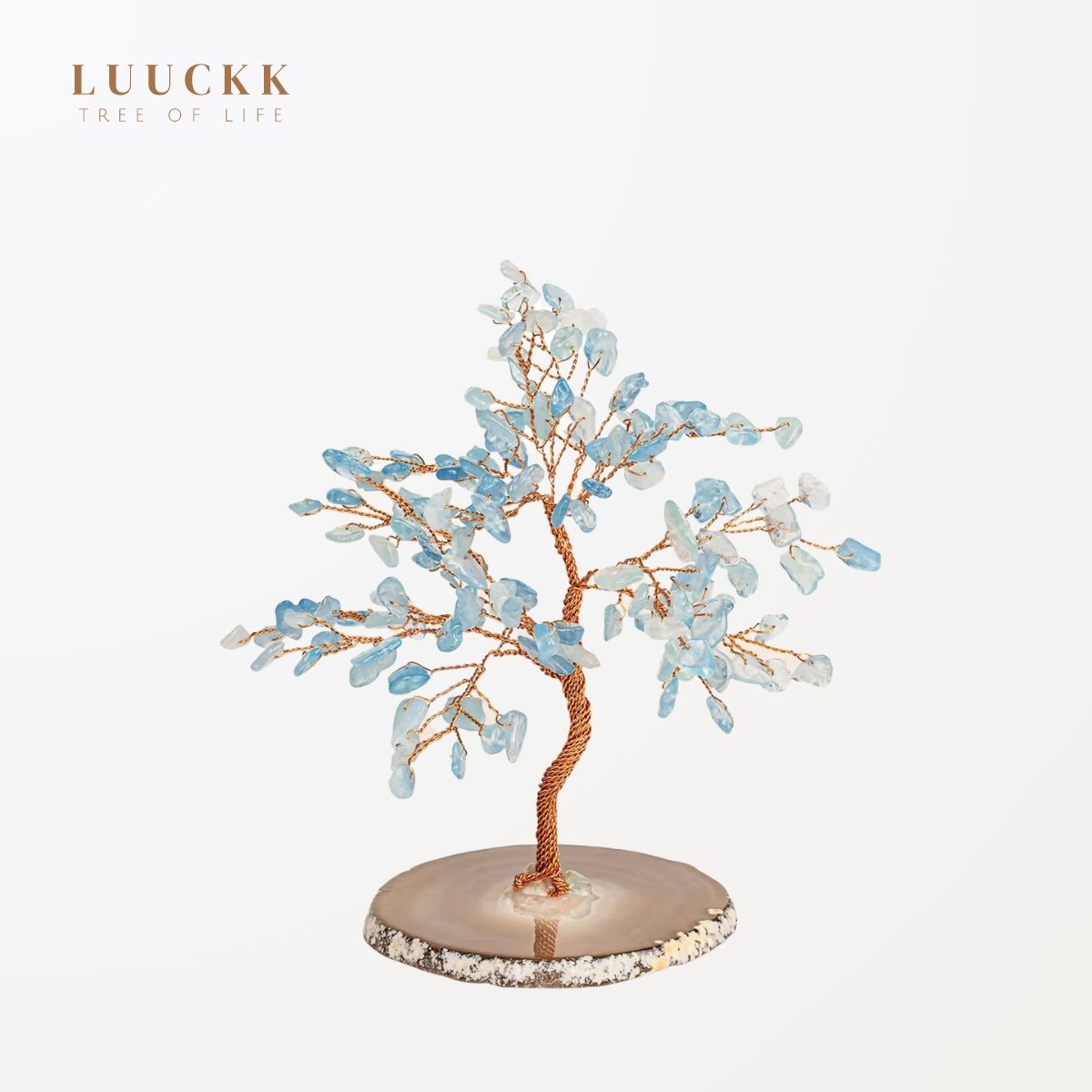 Ascension - Arbre de vie Aigue Marine et base Agate