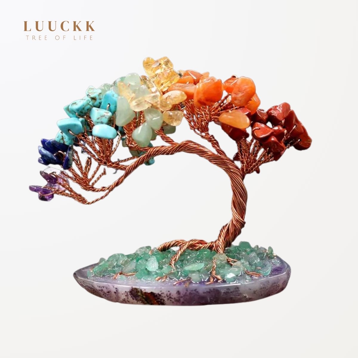 Ascension - Arbre de vie 7 Chakras et base Agate