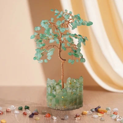 Harmonious Radiance - Tree of Life with Natural Stones