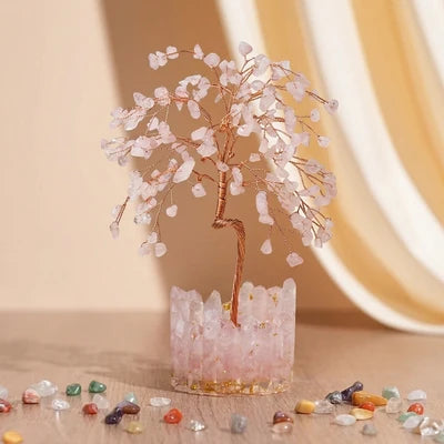 Harmonious Radiance - Tree of Life with Natural Stones