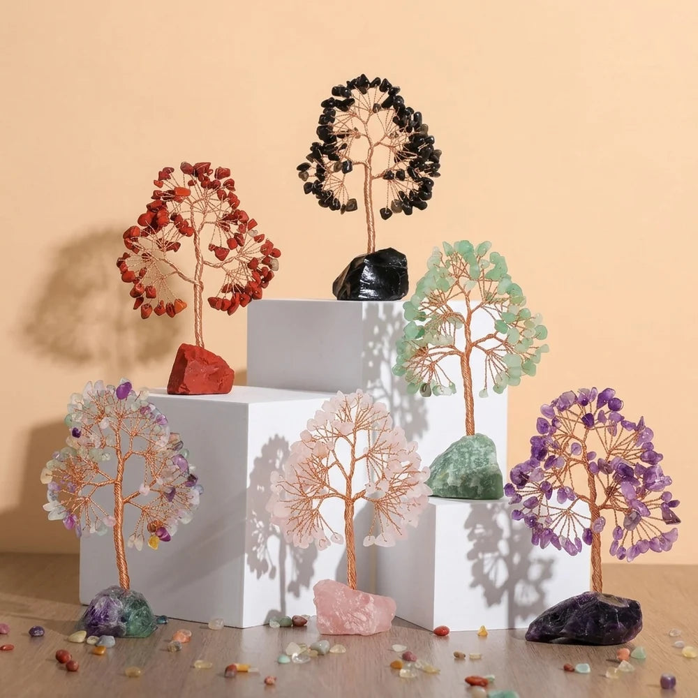 Vibrant Harmony - Tree of Life with Natural Stones