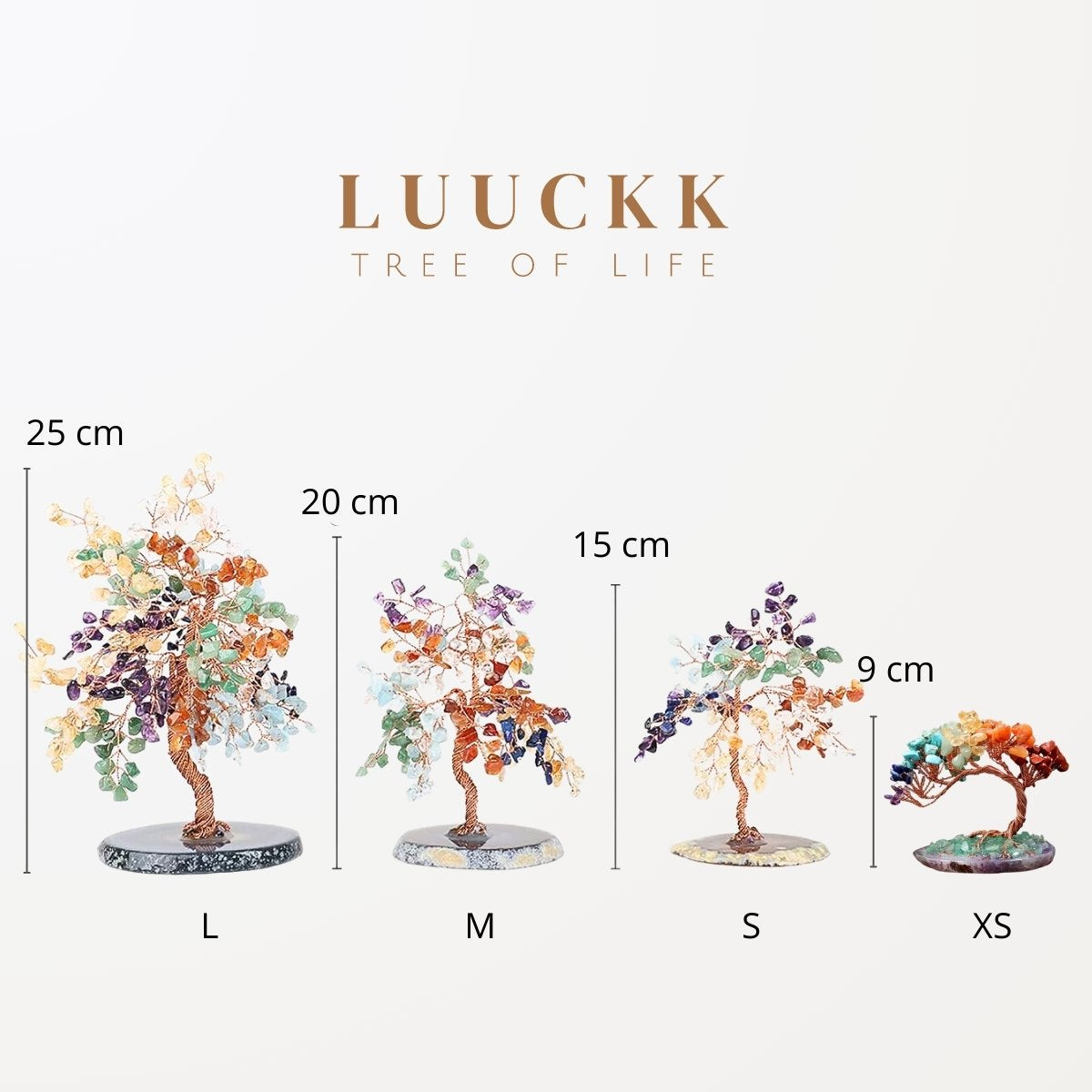 Simplicité – Arbre de Vie en Pierres de 7 Chakras