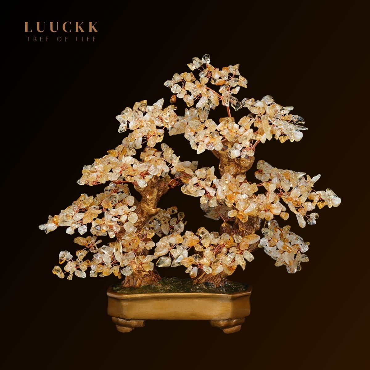 Vivacité - Arbre de Vie en Citrine style Feng Shui