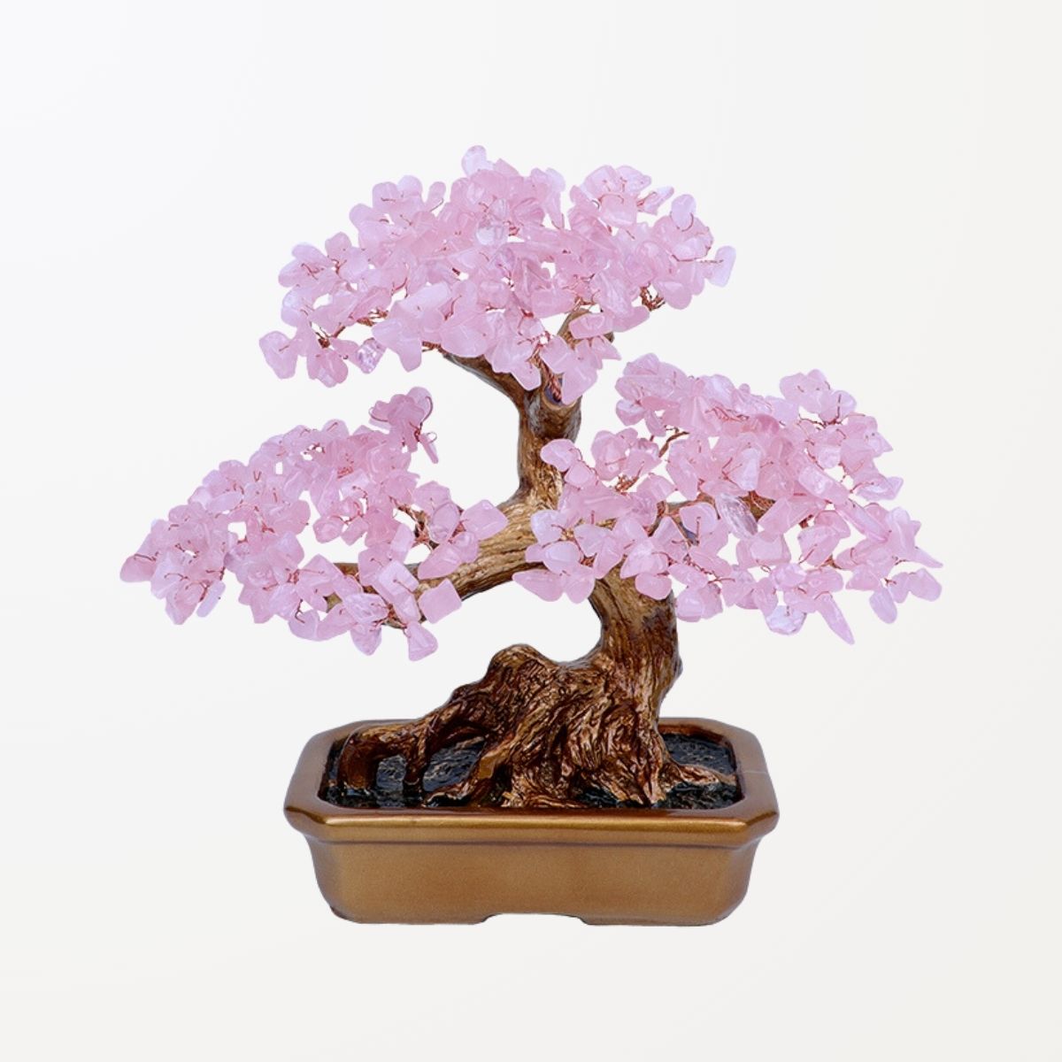 Vitalité - Arbre de Vie en Quartz Rose style Feng Shui