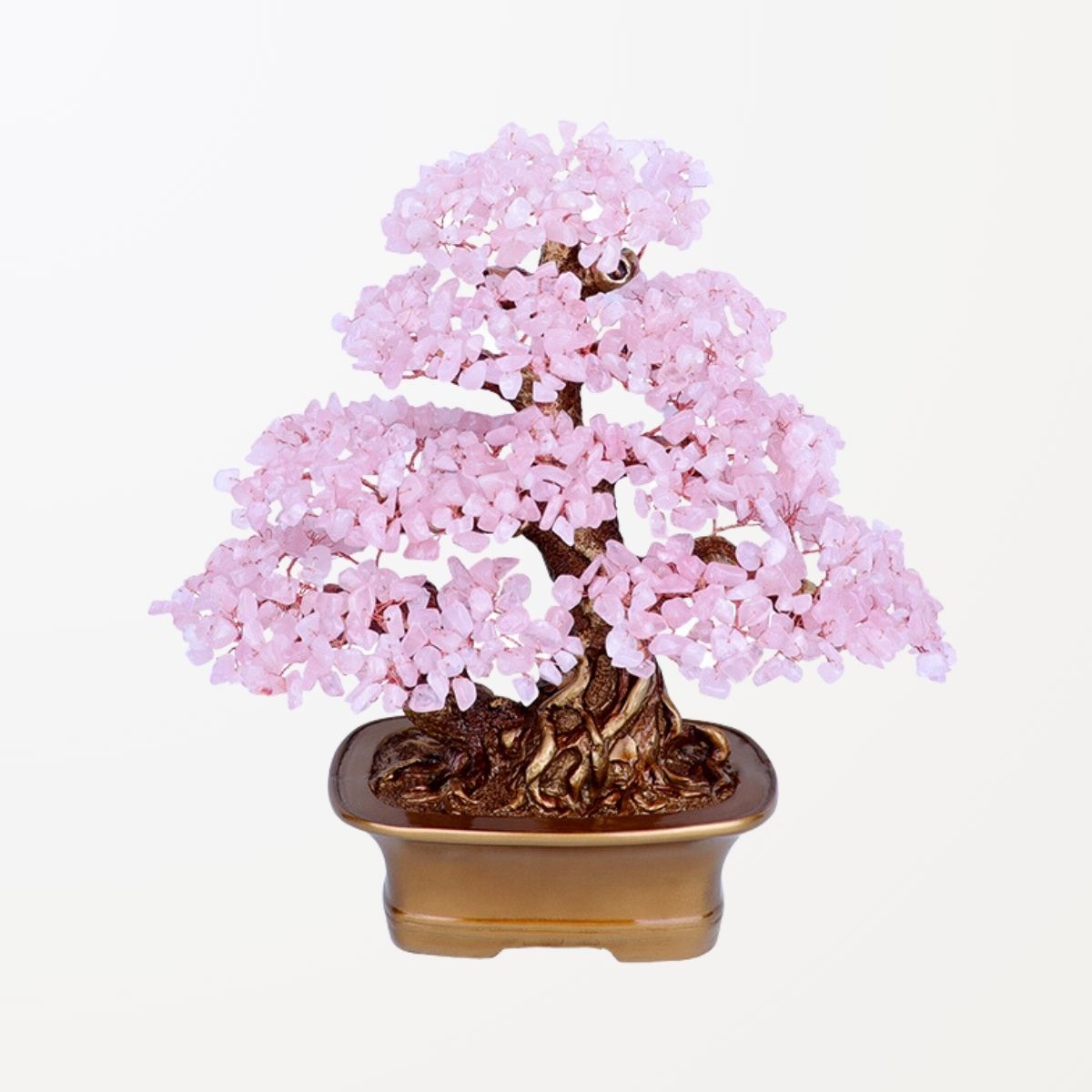 Vitalité - Arbre de Vie en Quartz Rose style Feng Shui