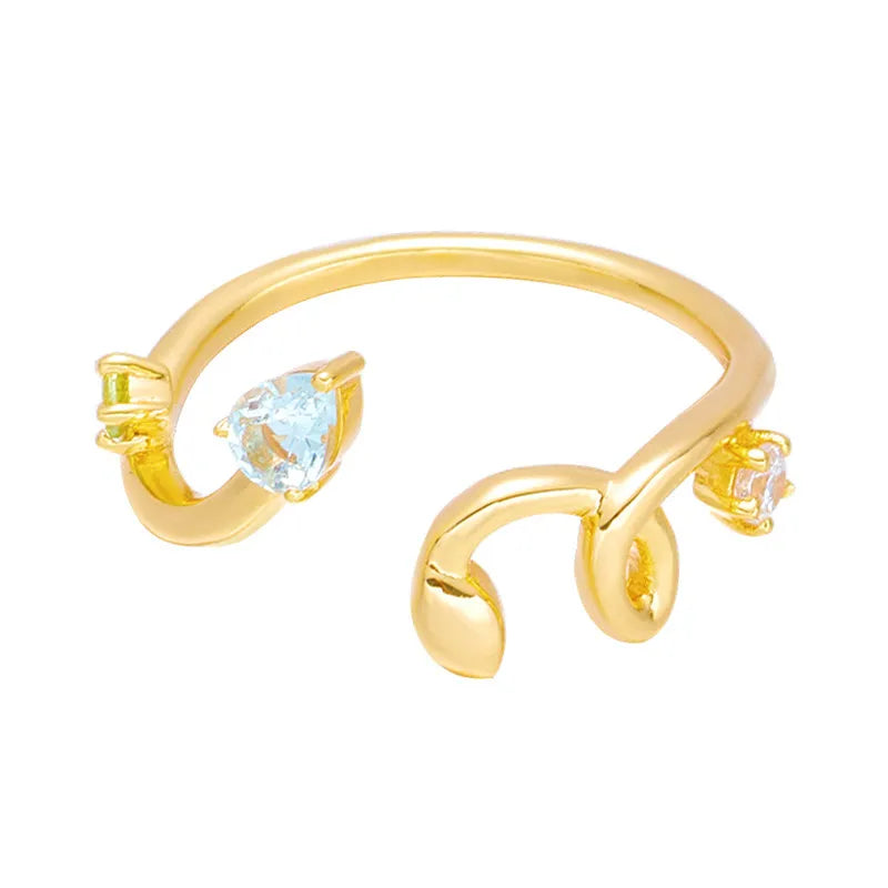 Bague Aigue Marine "Rêve Opalin" Argent Doré Or