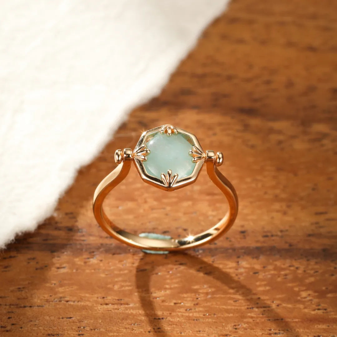 Bague Amazonite "Éclat Subtil" Argent Doré Or