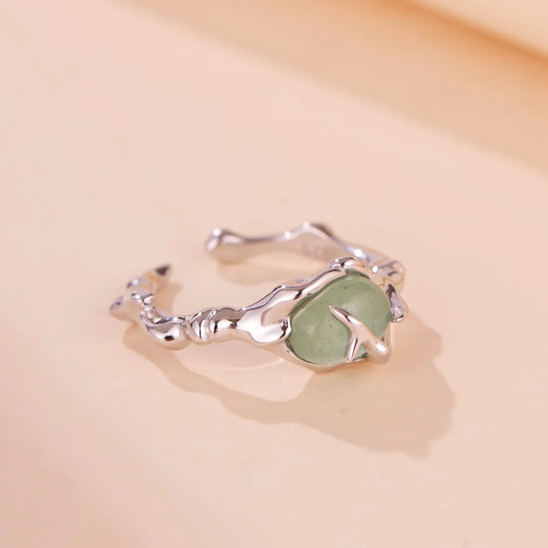 Bague Aventurine "Force de Nature" Argent