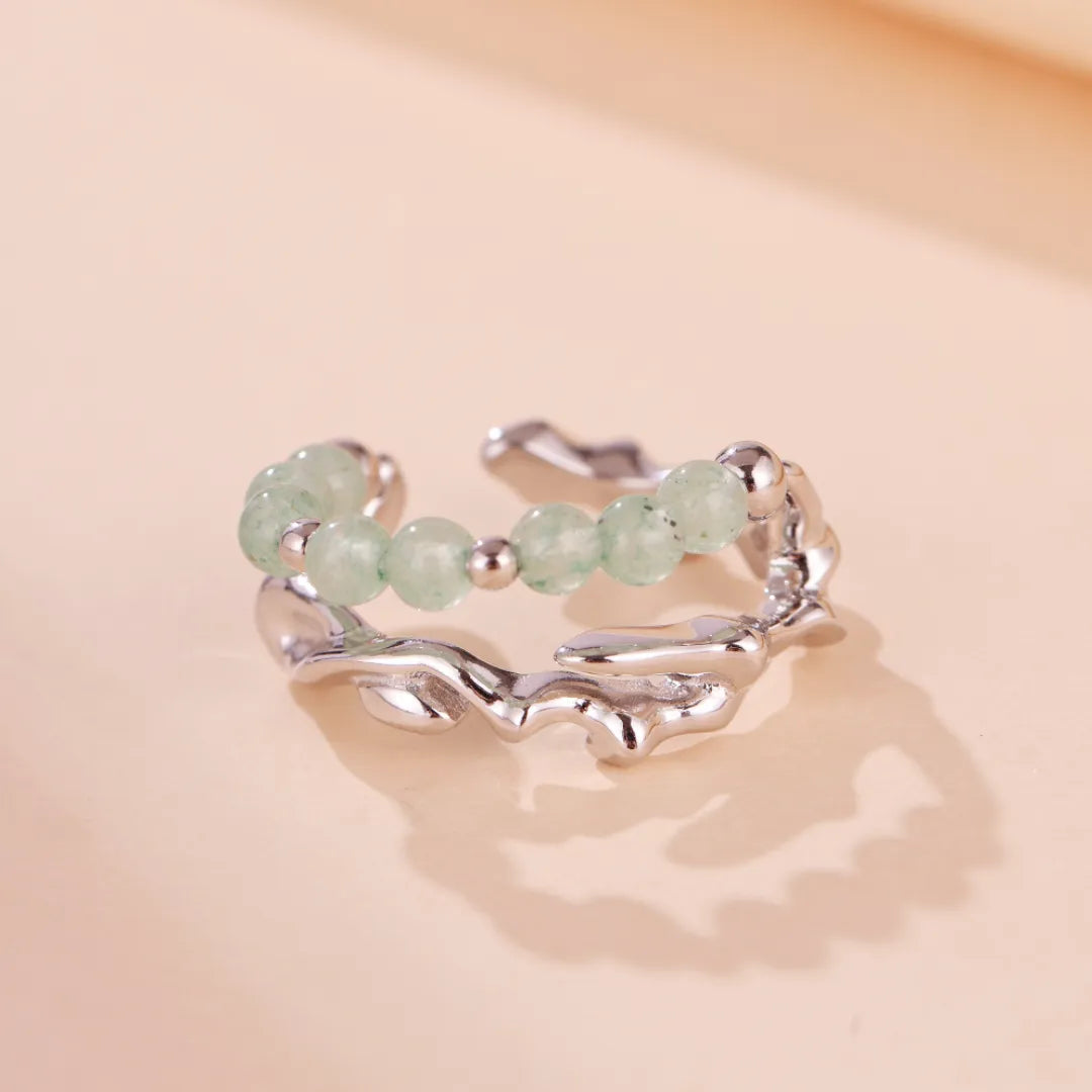 Bague Aventurine "Sérénité Naturelle" Argent