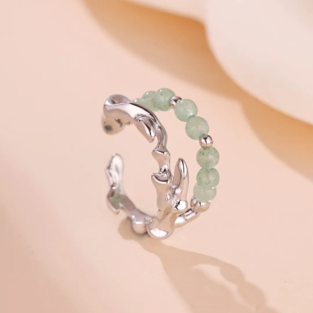 Bague Aventurine "Sérénité Naturelle" Argent