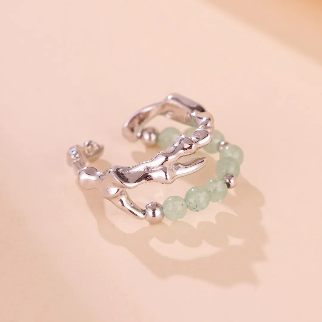 Bague Aventurine "Sérénité Naturelle" Argent