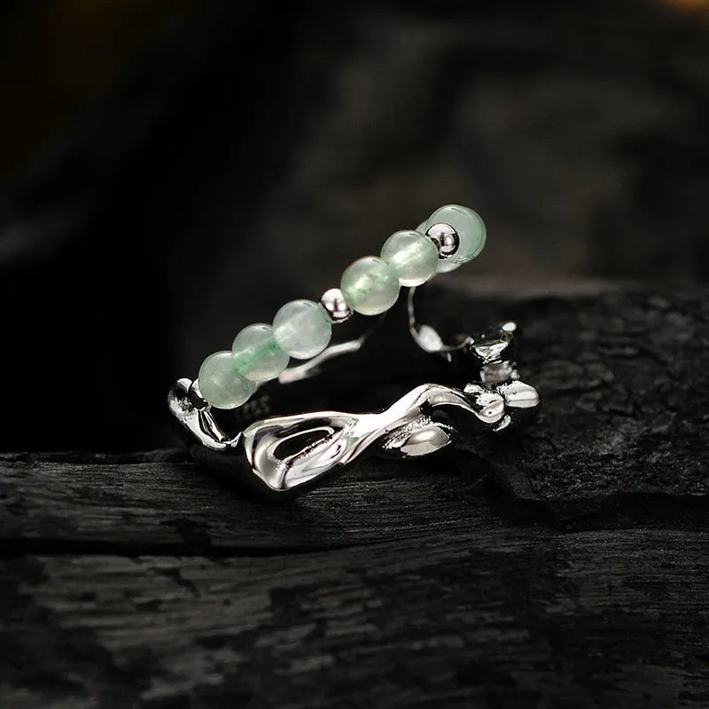 Bague Aventurine "Sérénité Naturelle" Argent