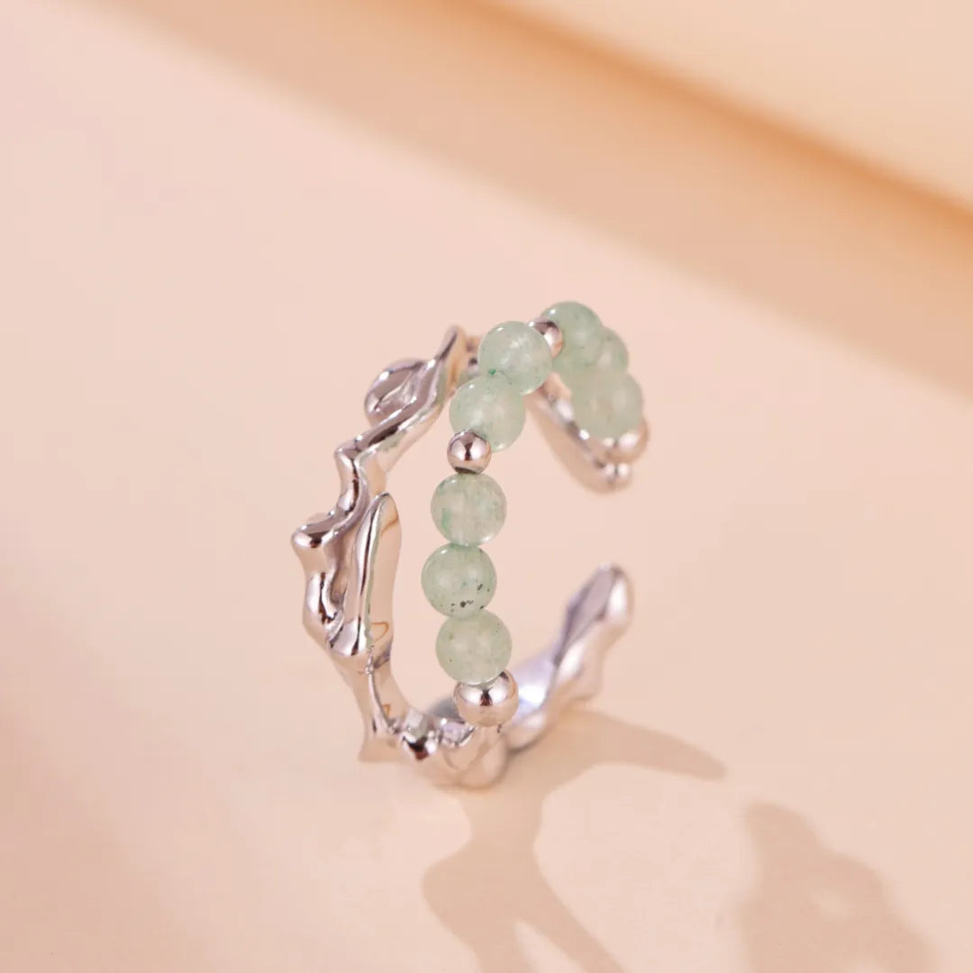 Bague Aventurine "Sérénité Naturelle" Argent