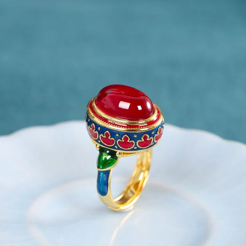 Bague Cornaline “Splendeur” Argent Doré Or