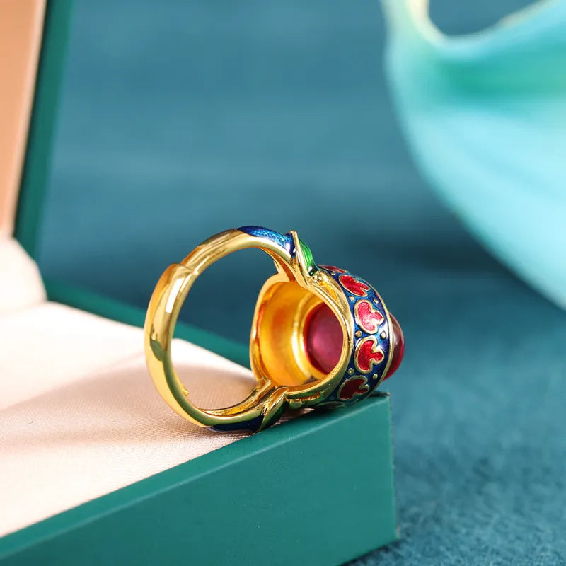 Bague Cornaline “Splendeur” Argent Doré Or