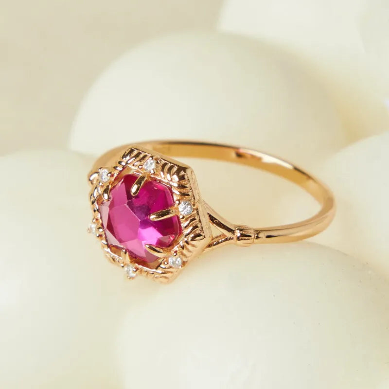 Bague Cornaline "Charm de Vitalité" Argent Doré Or