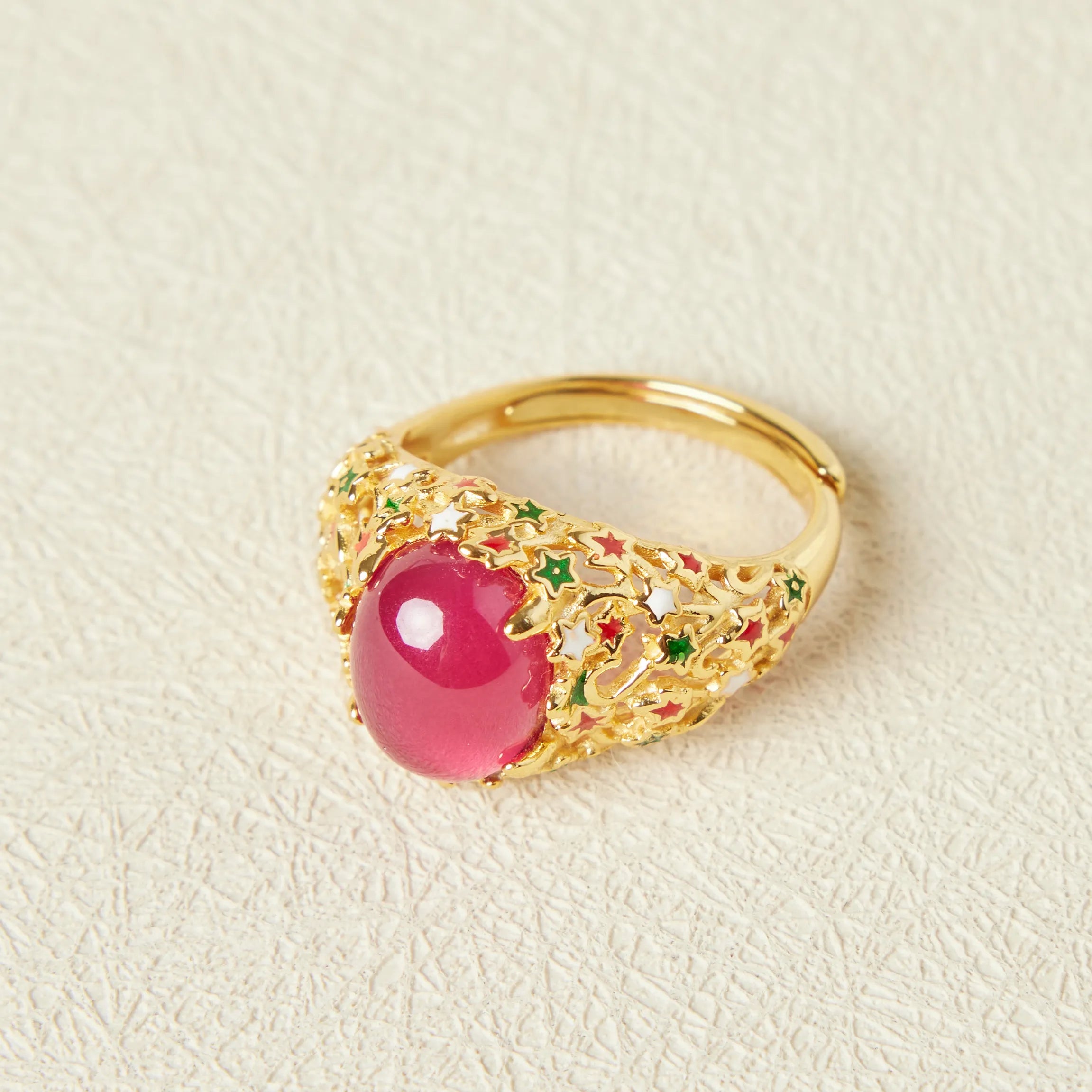 Anillo Cornalina "Fantasía Mágica" Plata