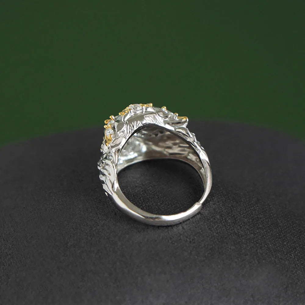 Bague Jade "Hibou Charmant" Argent