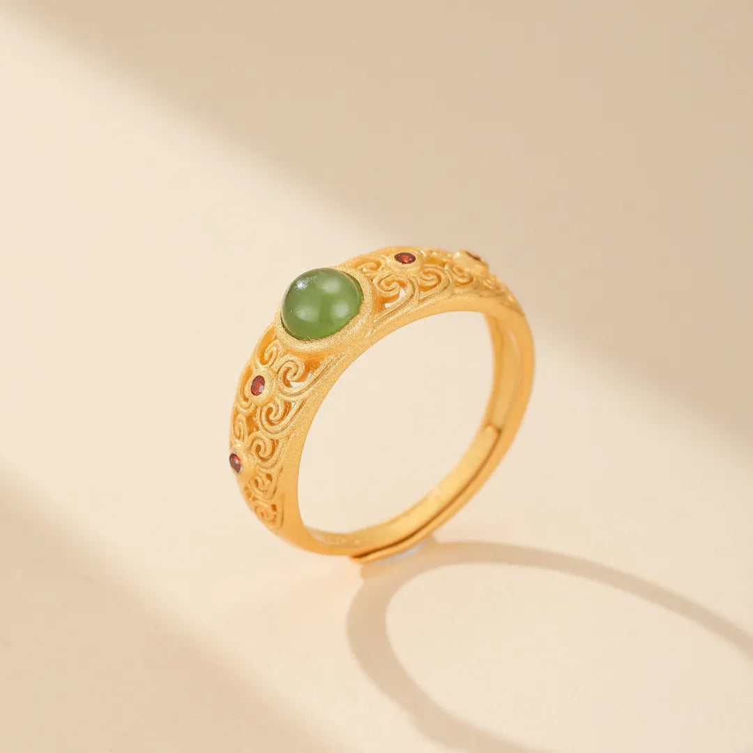 Bague Jade "Rêve Impérial" Argent