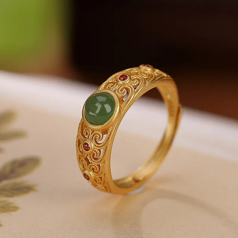 Bague Jade "Rêve Impérial" Argent