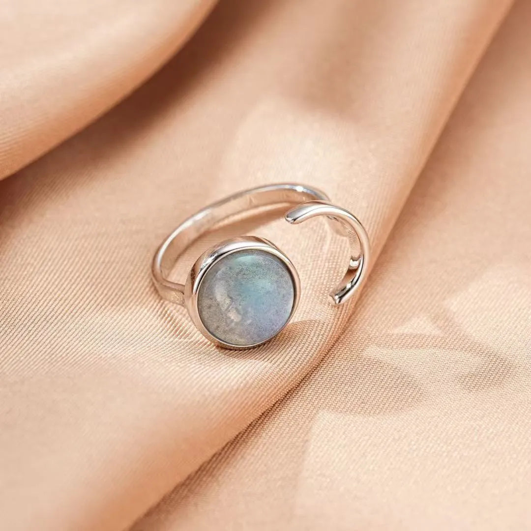 Anello Labradorite "Aura Lunaire" Argento