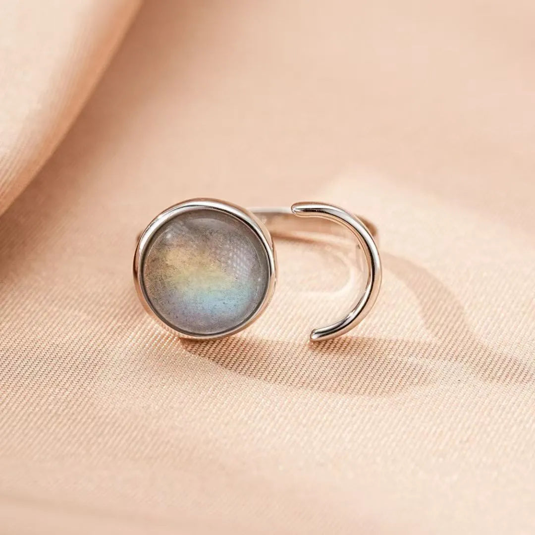 Anello Labradorite "Aura Lunaire" Argento