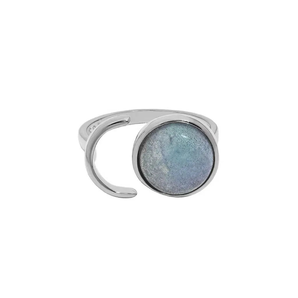 Anello Labradorite "Aura Lunaire" Argento