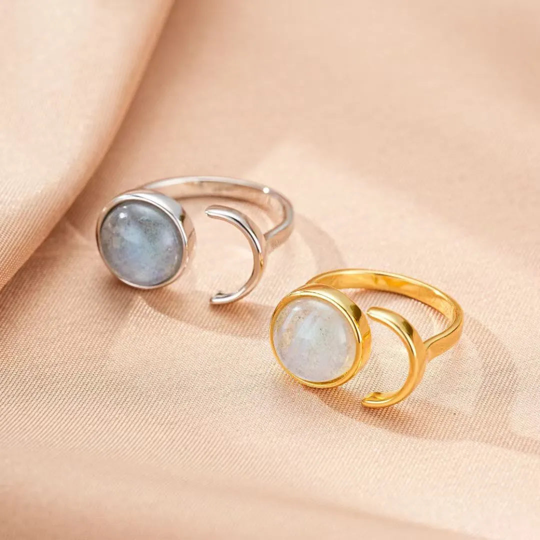 Anello Labradorite "Aura Lunaire" Argento