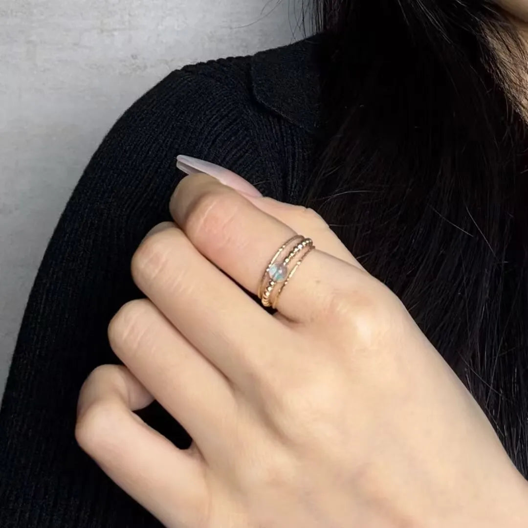 Bague Labradorite "Planète Charmante" Doré Or