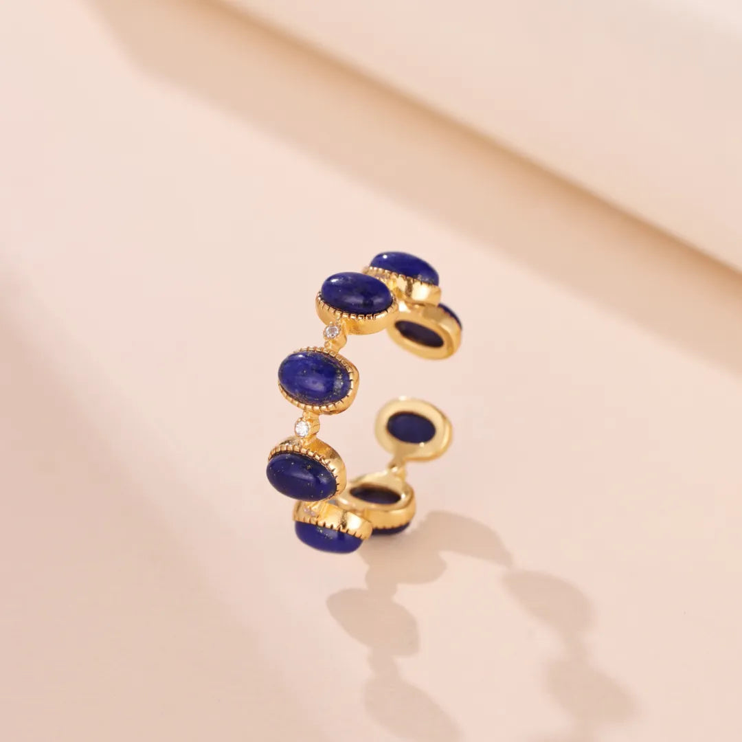 Bague Lapis Lazuli "Sogno di Stella" Argento Dorato Oro