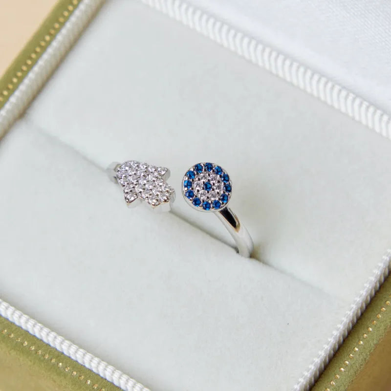 Bague Mauvais Œil "Gardienne" Argent