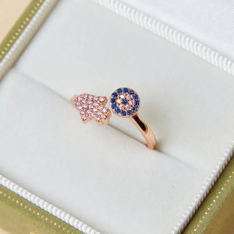 Bague Mauvais Œil "Gardienne" Argent