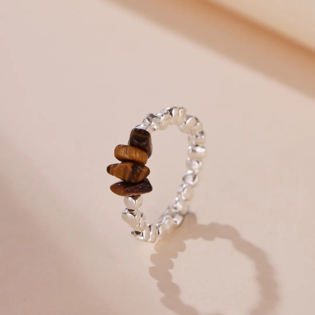 Bague Œil de Tigre "Simplicité Protectrice" Argent