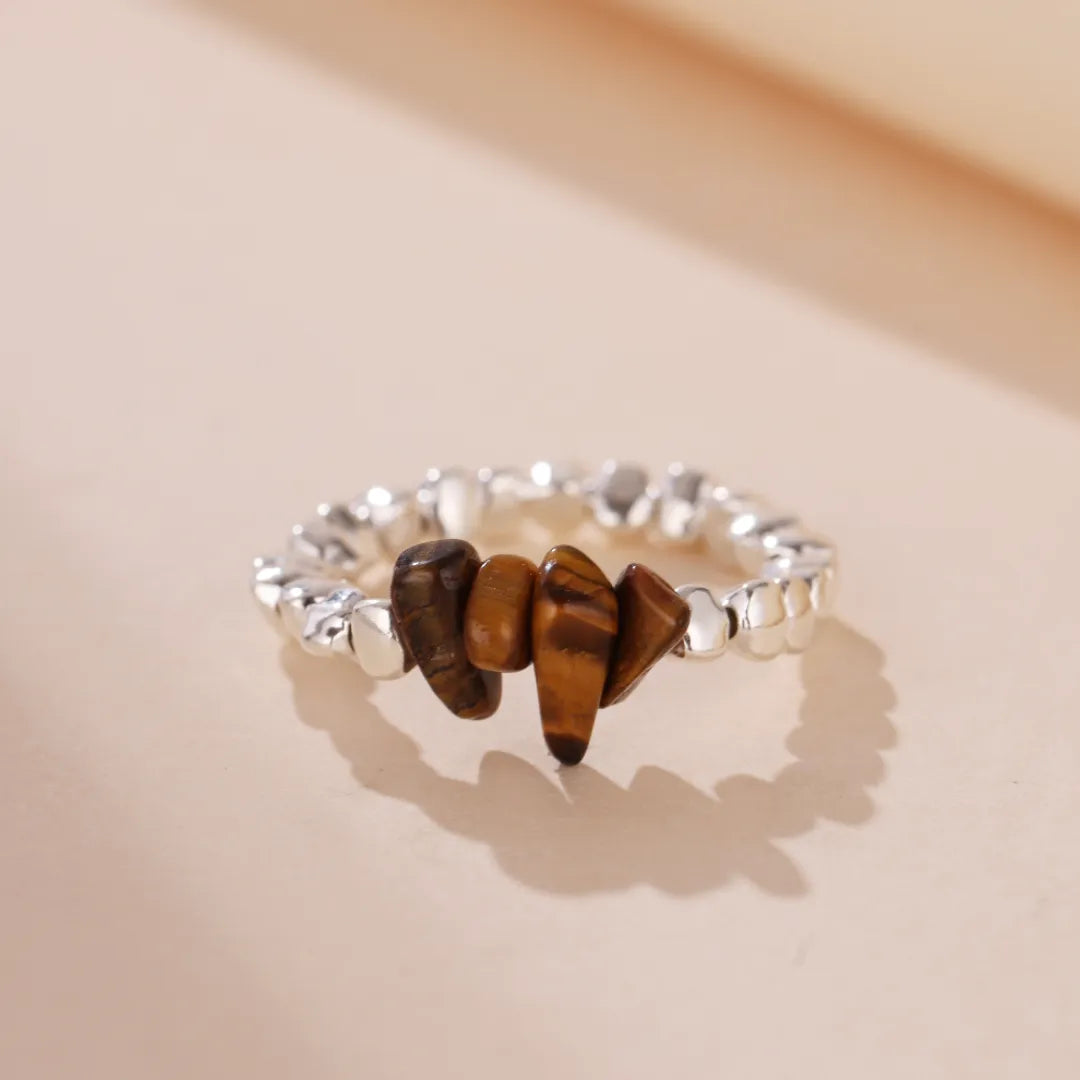 Bague Œil de Tigre "Simplicité Protectrice" Argent
