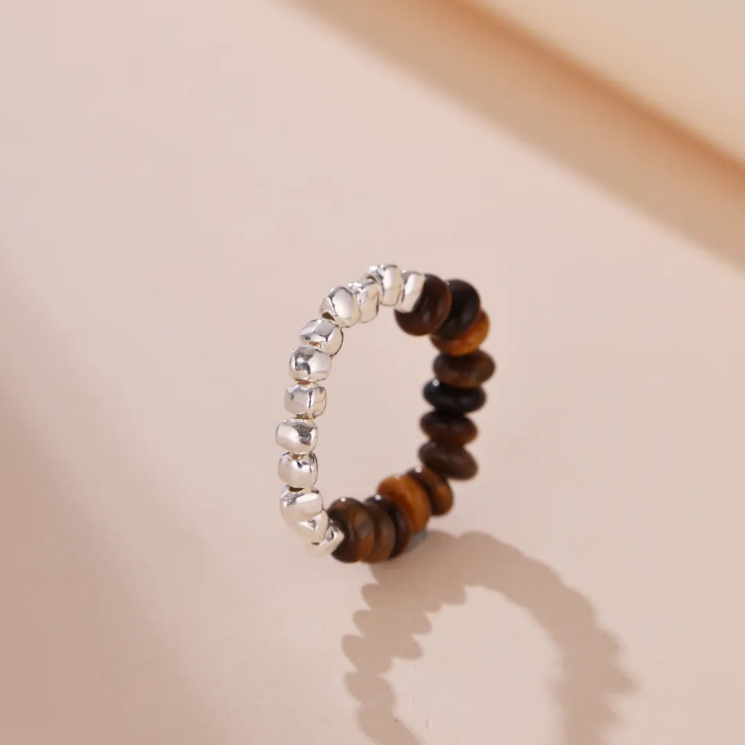 Bague Œil de Tigre "Simplicité Protectrice" Argent