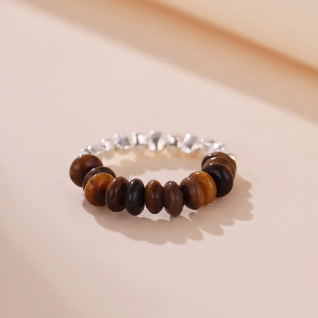 Bague Œil de Tigre "Simplicité Protectrice" Argent