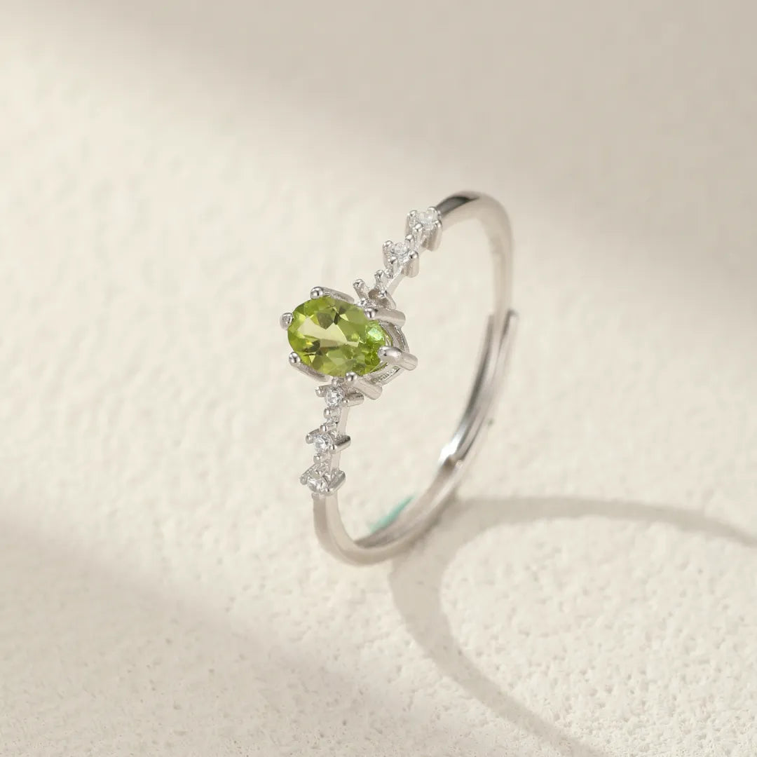 Bague Péridot "Éclat de Douceur" Argent
