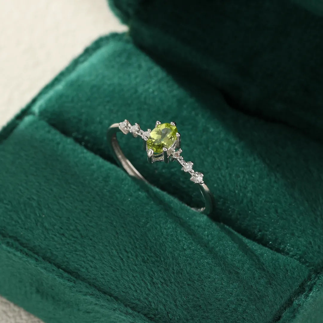 Bague Péridot "Éclat de Douceur" Argent