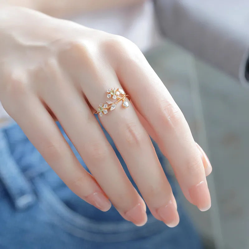 Bague Péridot "Fleur de Narcisse" Argent Doré Or