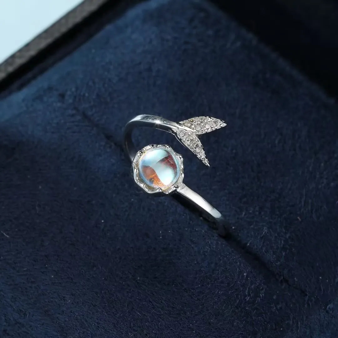 Anello Pietra di Luna "Dolcezza del Mattino" Argento