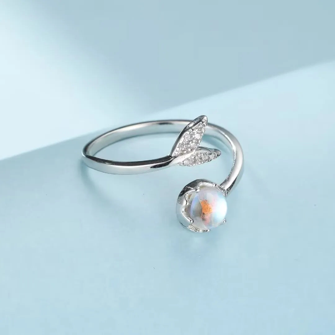 Anello Pietra di Luna "Dolcezza del Mattino" Argento