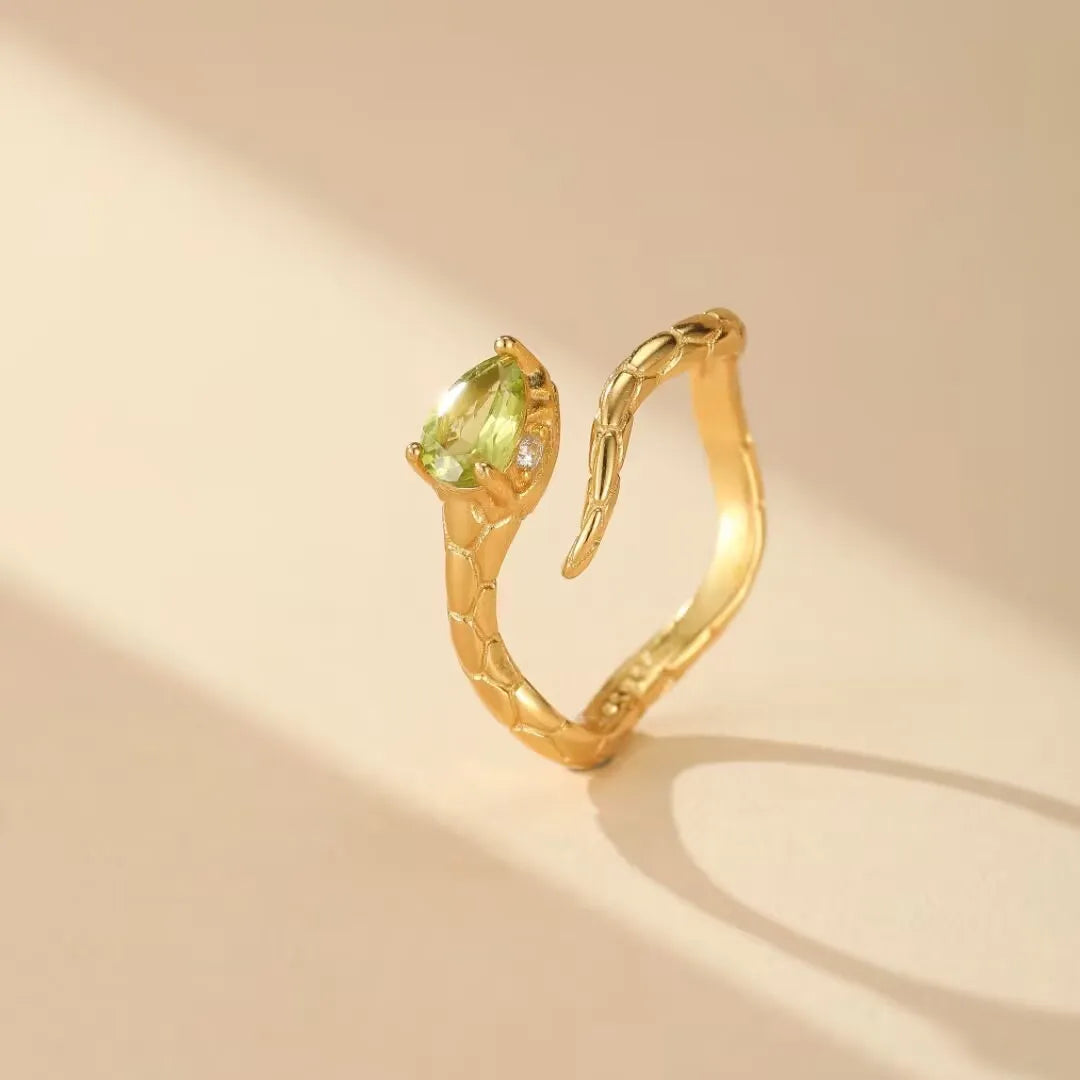 Bague Serpent "Aura Précieuse" Argent Doré Or