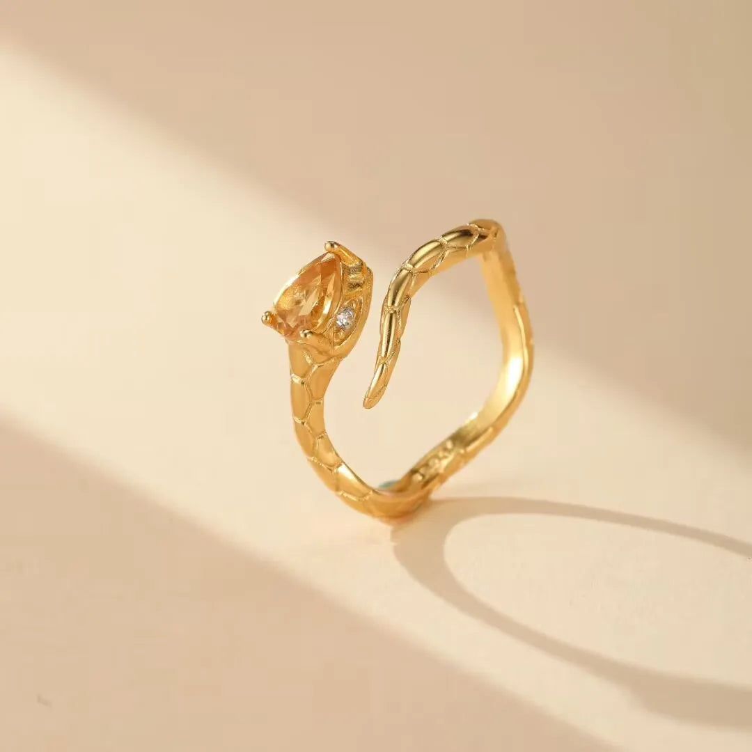 Bague Serpent "Aura Précieuse" Argent Doré Or