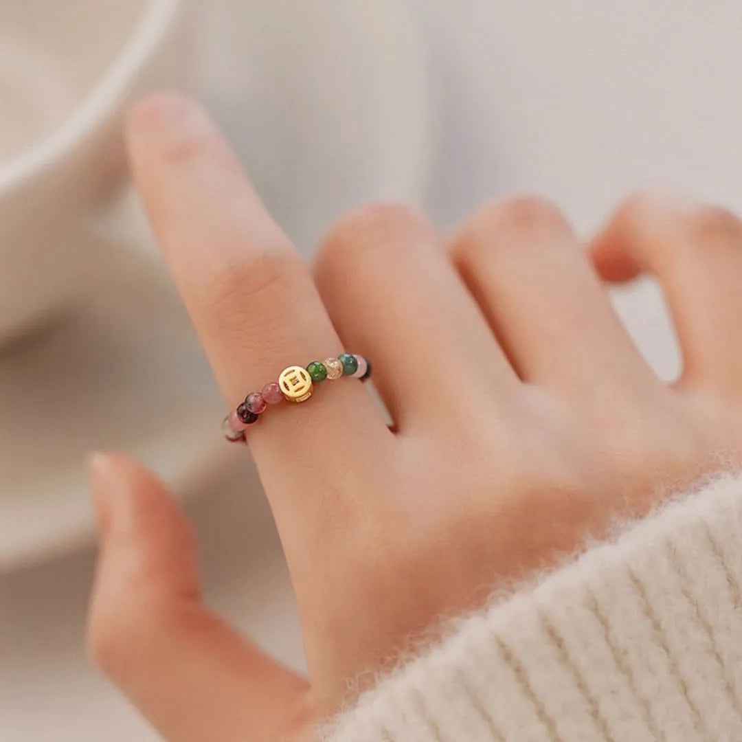 Bague Tourmaline " Éclat Unique" Argent Doré Or